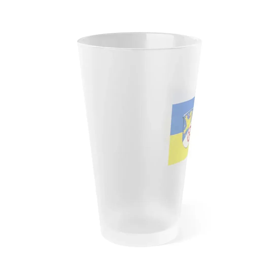 Flag of Rheingau Taunus Kreis Germany - Frosted Pint Glass 16oz - Go Mug Yourself