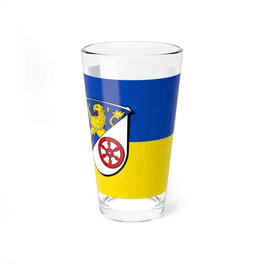 Flag of Rheingau Taunus Kreis Germany - Pint Glass 16oz 16oz - Go Mug Yourself