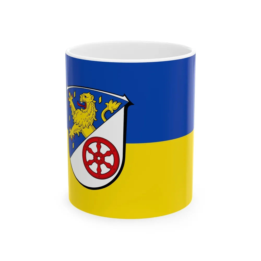 Flag of Rheingau Taunus Kreis Germany - White Coffee Mug-11oz-Go Mug Yourself