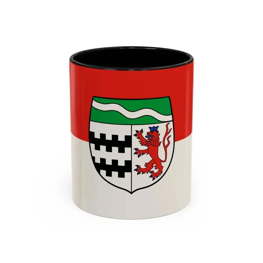 Flag of Rheinisch Bergischer Germany - Accent Coffee Mug 11oz Black - Go Mug Yourself