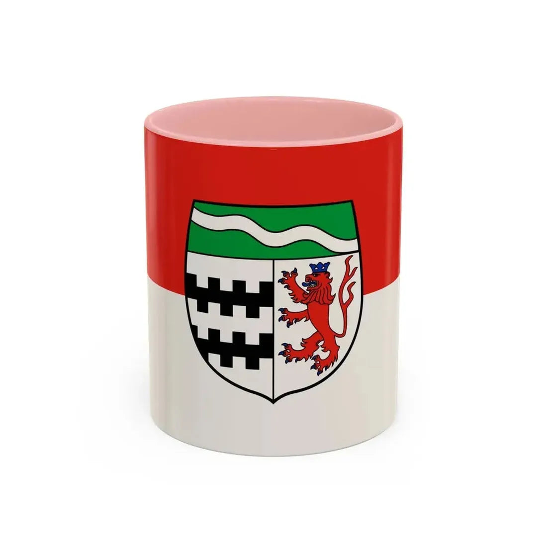 Flag of Rheinisch Bergischer Germany - Accent Coffee Mug 11oz Pink - Go Mug Yourself