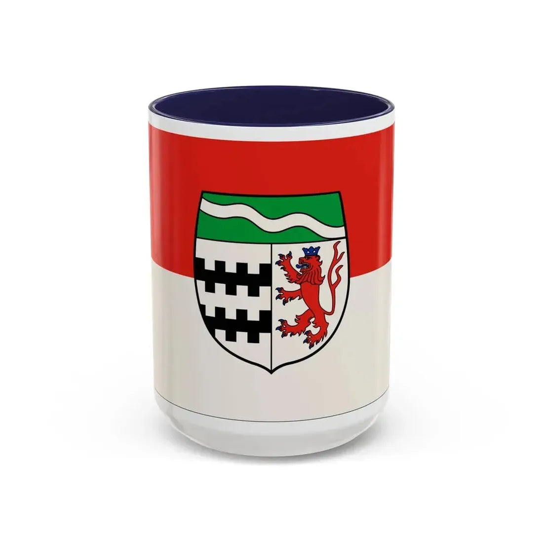 Flag of Rheinisch Bergischer Germany - Accent Coffee Mug 15oz Navy - Go Mug Yourself