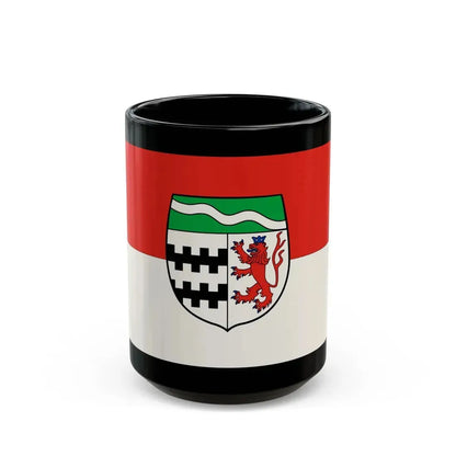 Flag of Rheinisch Bergischer Germany - Black Coffee Mug 15oz - Go Mug Yourself