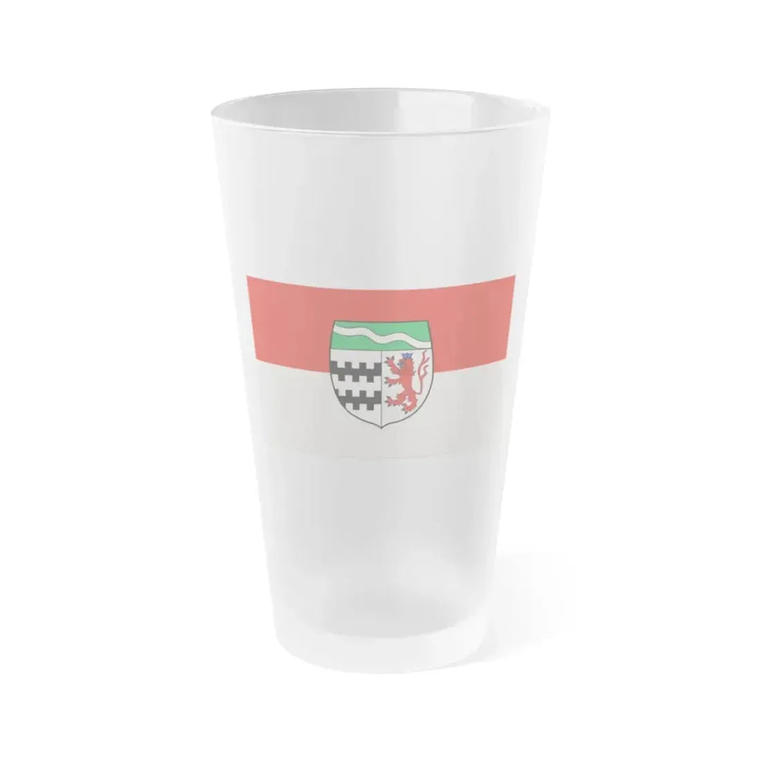Flag of Rheinisch Bergischer Germany - Frosted Pint Glass 16oz 16oz Frosted - Go Mug Yourself