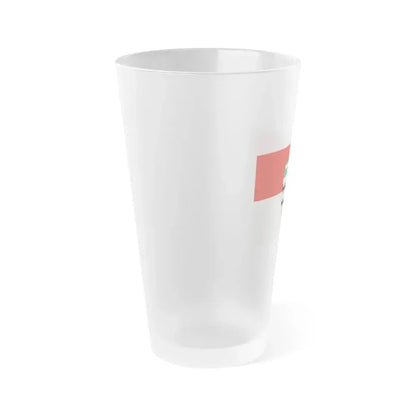 Flag of Rheinisch Bergischer Germany - Frosted Pint Glass 16oz - Go Mug Yourself