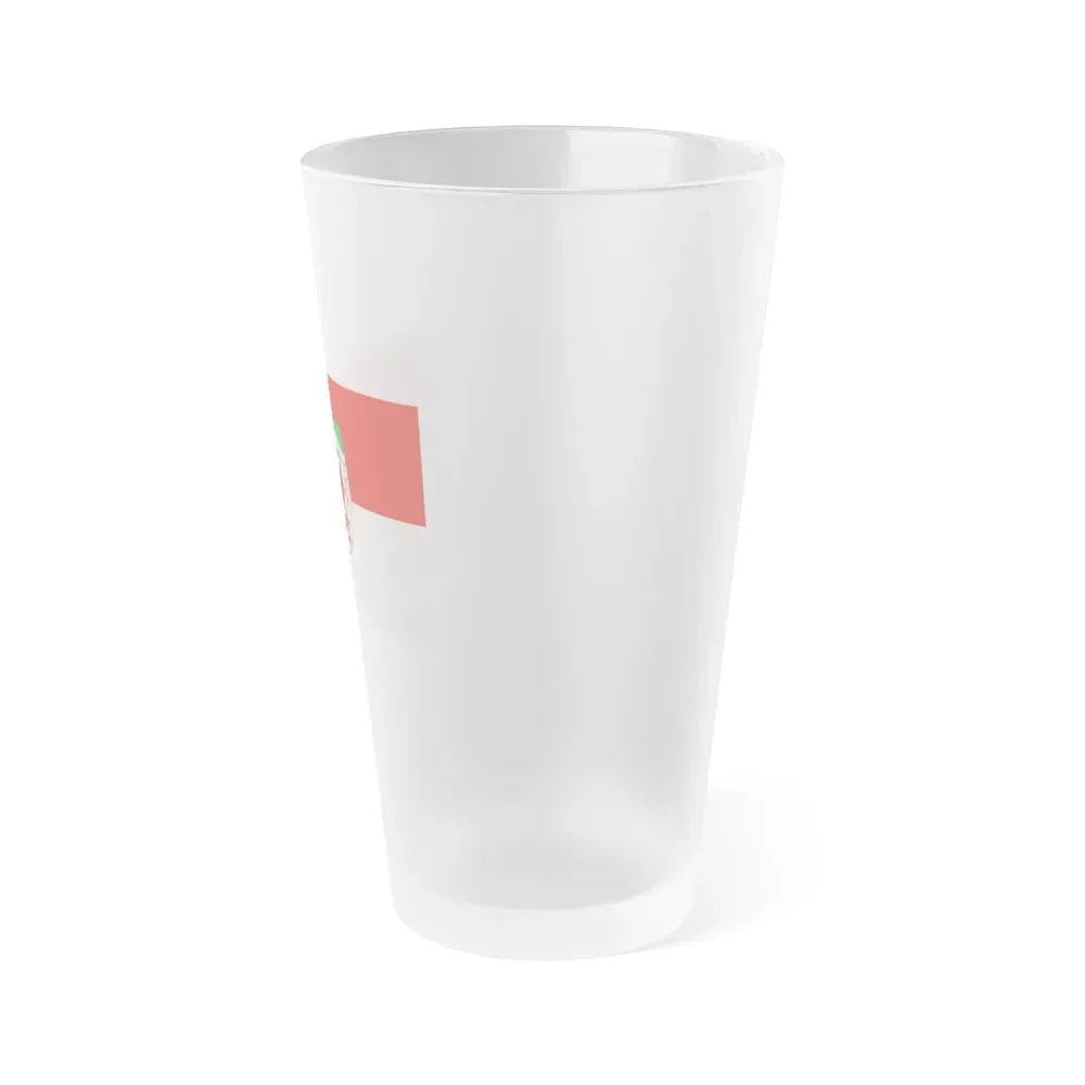Flag of Rheinisch Bergischer Germany - Frosted Pint Glass 16oz - Go Mug Yourself