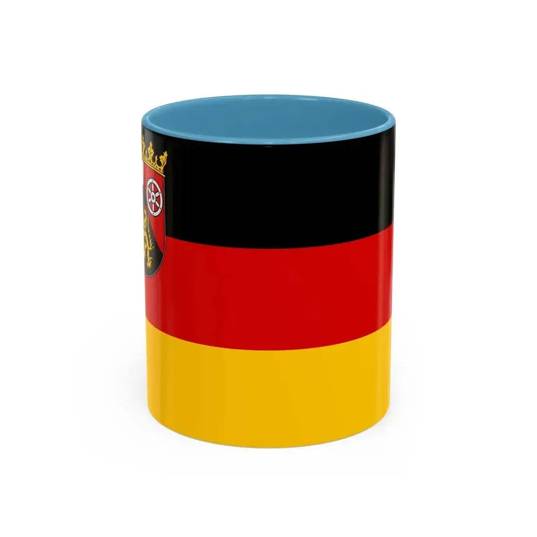 Flag of Rhineland Palatinate Germany - Accent Coffee Mug 11oz Light Blue - Go Mug Yourself