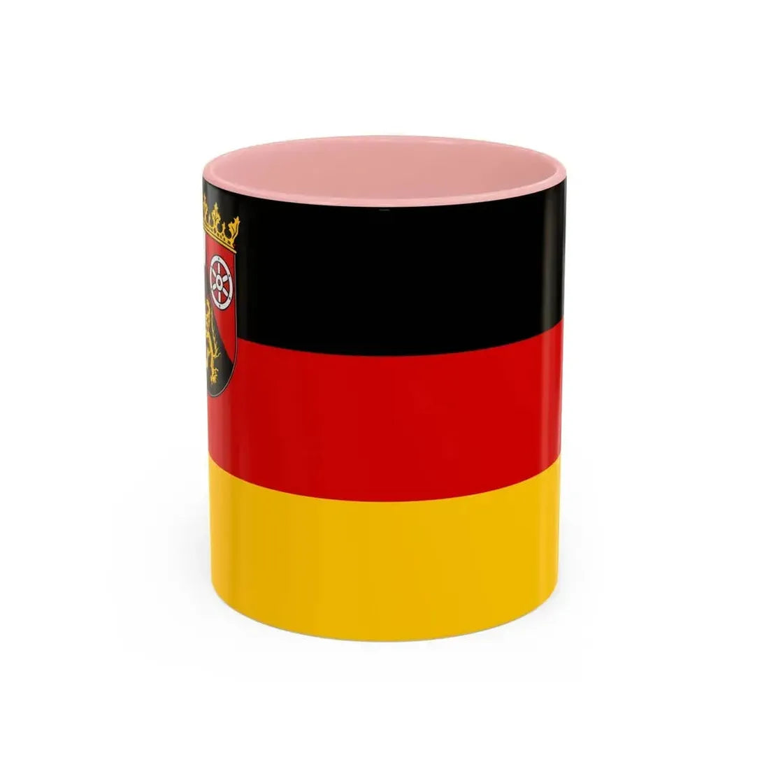 Flag of Rhineland Palatinate Germany - Accent Coffee Mug 11oz Pink - Go Mug Yourself