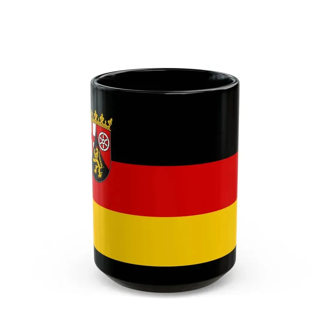 Flag of Rhineland Palatinate Germany - Black Coffee Mug 15oz - Go Mug Yourself