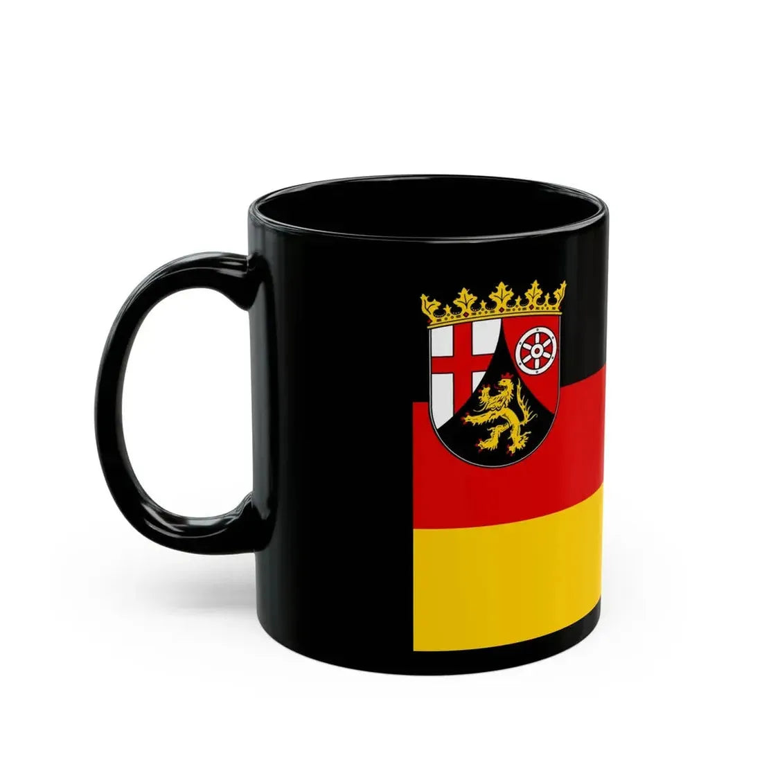 Flag of Rhineland Palatinate Germany - Black Coffee Mug - Go Mug Yourself
