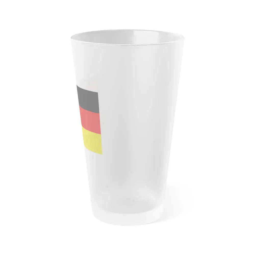 Flag of Rhineland Palatinate Germany - Frosted Pint Glass 16oz - Go Mug Yourself
