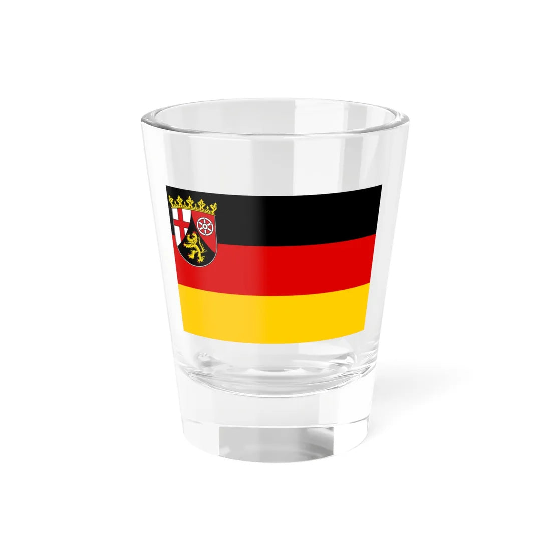 Flag of Rhineland-Palatinate (Germany) Shot Glass 1.5oz 1.5oz - Go Mug Yourself
