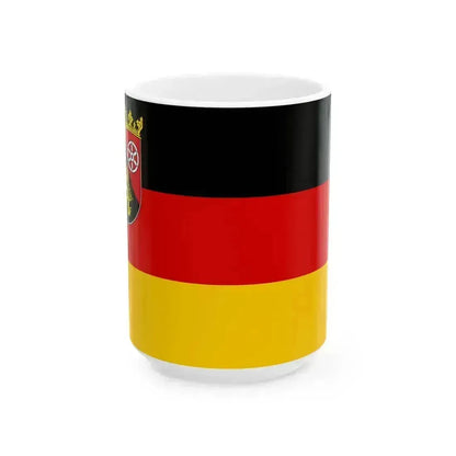 Flag of Rhineland-Palatinate (Germany) White Coffee Mug 15oz - Go Mug Yourself