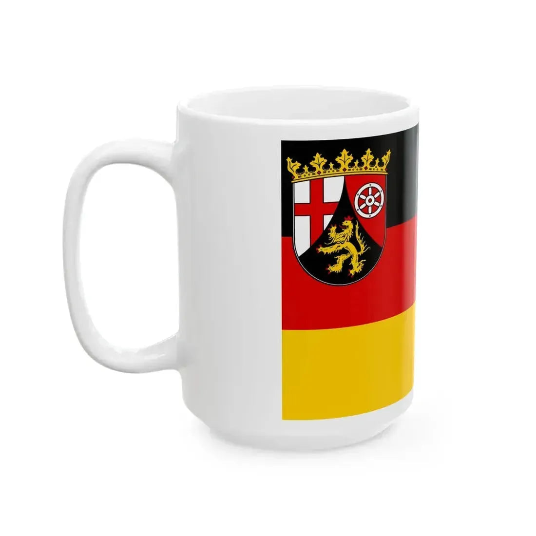 Flag of Rhineland Palatinate Germany - White Coffee Mug - Go Mug Yourself