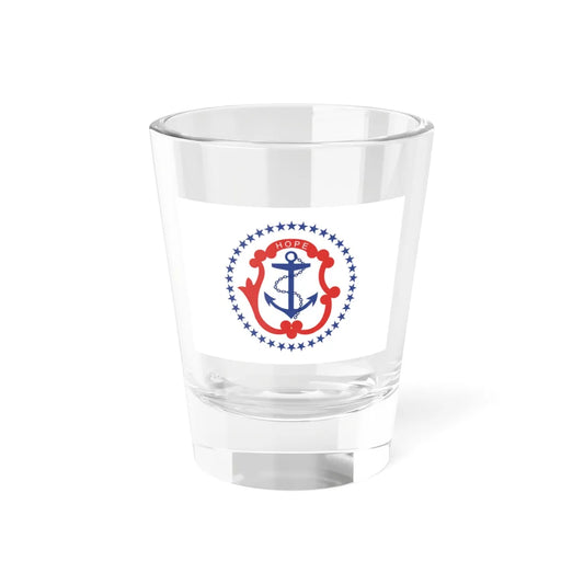 Flag of Rhode Island 1877-1882 (United States) Shot Glass 1.5oz 1.5oz - Go Mug Yourself