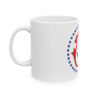 Flag of Rhode Island 1877-1882 (United States) White Coffee Mug - Go Mug Yourself