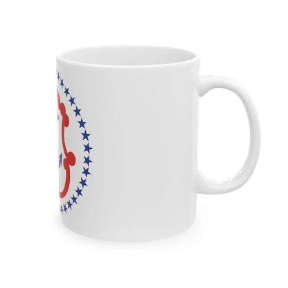 Flag of Rhode Island 1877-1882 (United States) White Coffee Mug - Go Mug Yourself