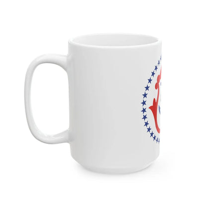 Flag of Rhode Island 1877-1882 (United States) White Coffee Mug - Go Mug Yourself