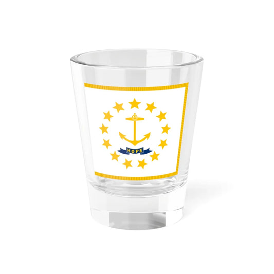 Flag of Rhode Island with fringe (United States) Shot Glass 1.5oz 1.5oz - Go Mug Yourself