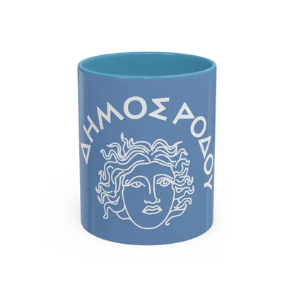 Flag of Rhodes Island Greece - Accent Coffee Mug 11oz Light Blue - Go Mug Yourself