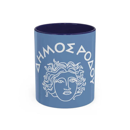 Flag of Rhodes Island Greece - Accent Coffee Mug 11oz Navy - Go Mug Yourself