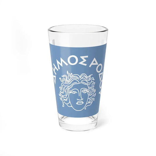Flag of Rhodes Island Greece - Pint Glass 16oz 16oz - Go Mug Yourself