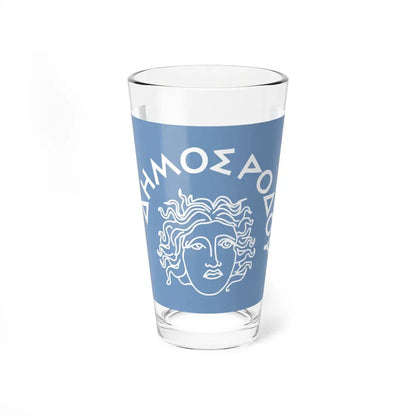 Flag of Rhodes Island Greece - Pint Glass 16oz 16oz - Go Mug Yourself
