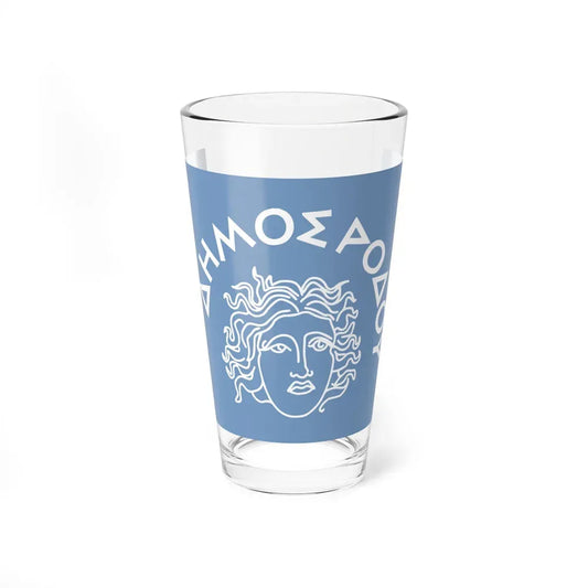 Flag of Rhodes Island Greece - Pint Glass 16oz 16oz - Go Mug Yourself