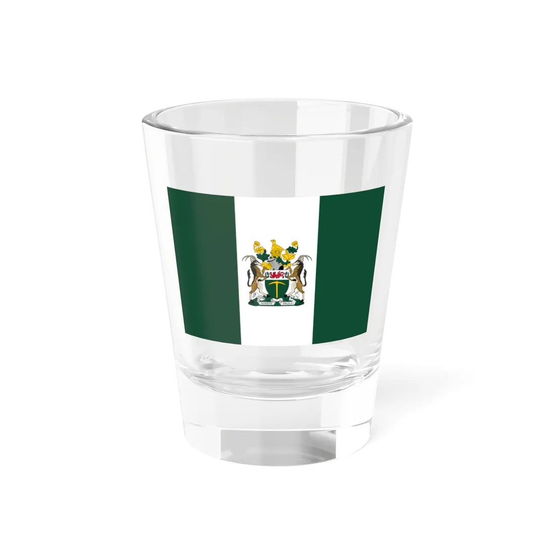 Flag of Rhodesia 1968-1979 2-3 Shot Glass 1.5oz 1.5oz - Go Mug Yourself
