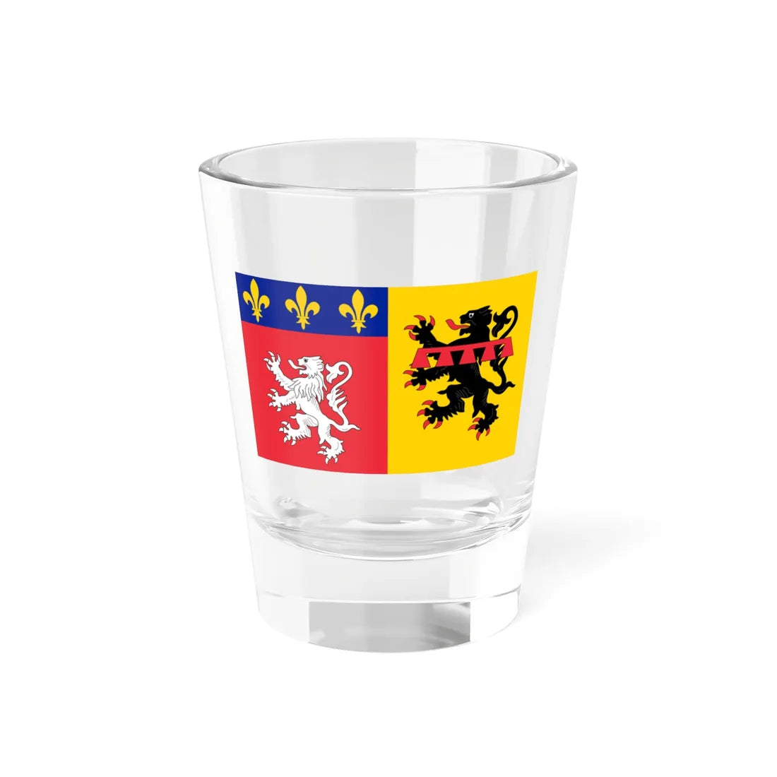 Flag of Rhone (France) Shot Glass 1.5oz 1.5oz - Go Mug Yourself
