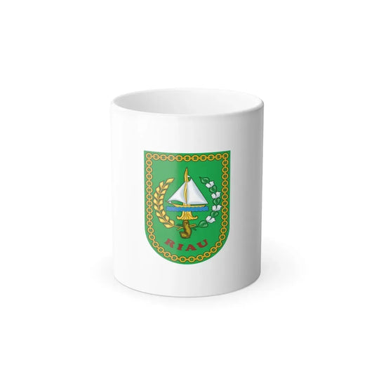 Flag of Riau Indonesia - Color Changing Coffee Mug 11oz - Go Mug Yourself