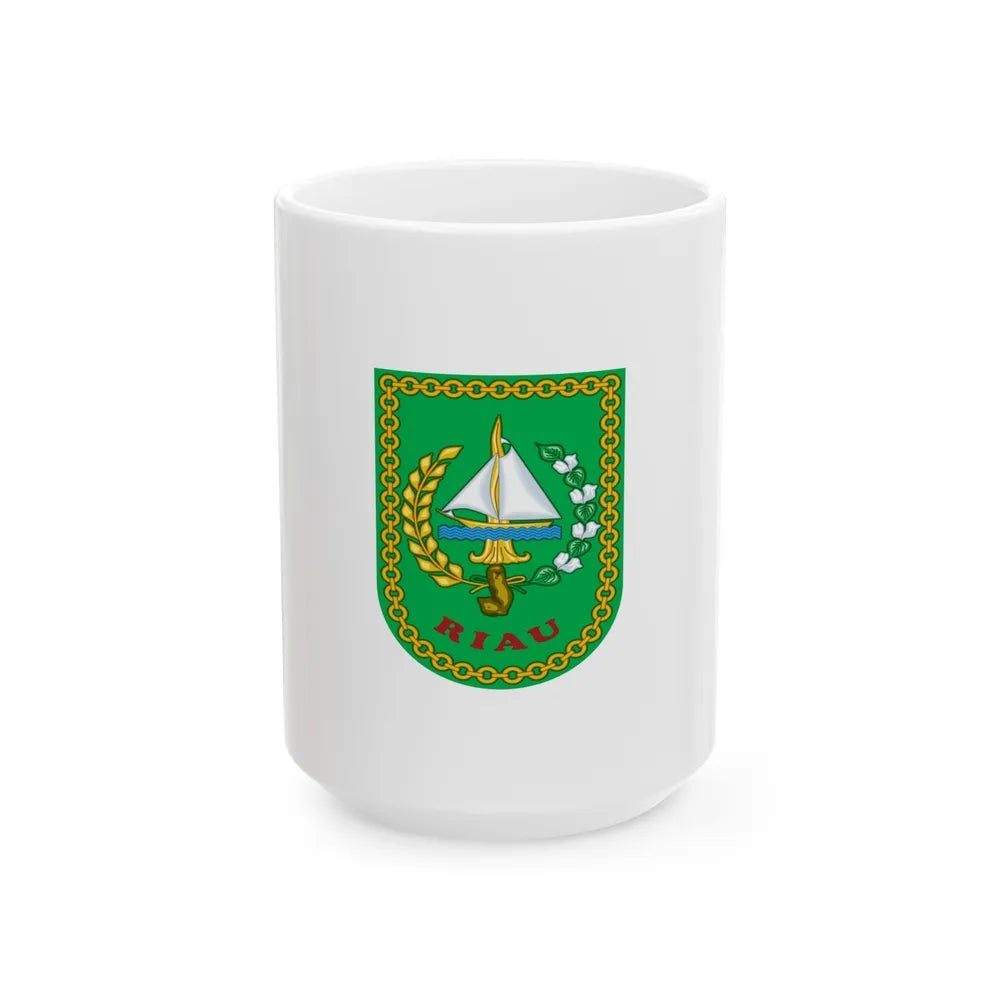 Flag of Riau Indonesia - White Coffee Mug-15oz-Go Mug Yourself