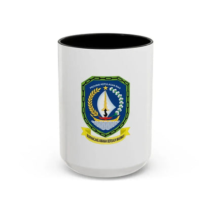 Flag of Riau Islands Indonesia - Accent Coffee Mug 15oz Black - Go Mug Yourself