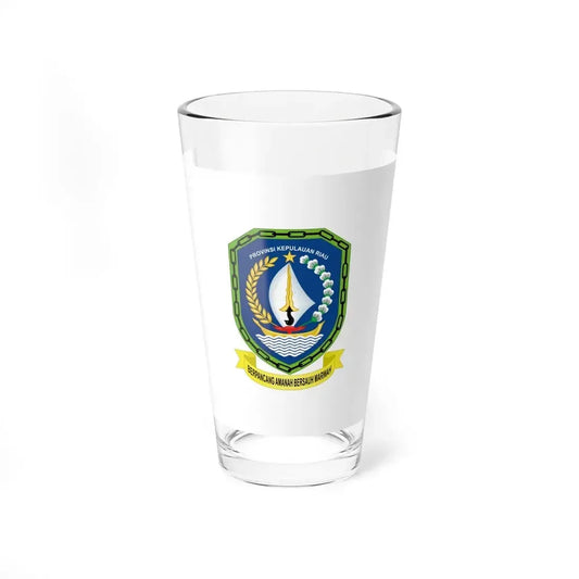 Flag of Riau Islands Indonesia - Pint Glass 16oz 16oz - Go Mug Yourself
