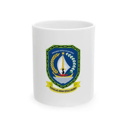 Flag of Riau Islands Indonesia - White Coffee Mug 11oz - Go Mug Yourself