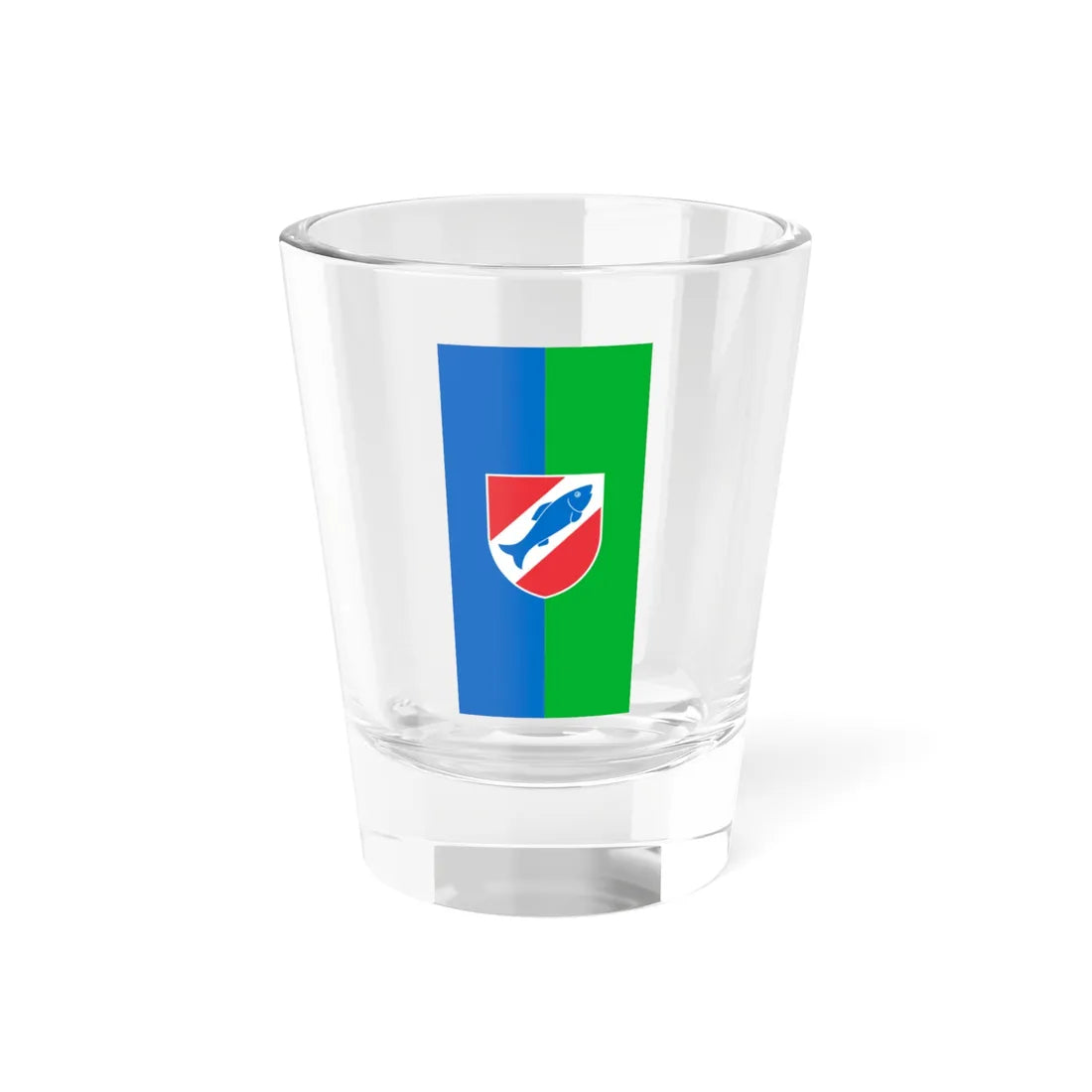 Flag of Ribnica vertical (Slovenia) Shot Glass 1.5oz 1.5oz - Go Mug Yourself