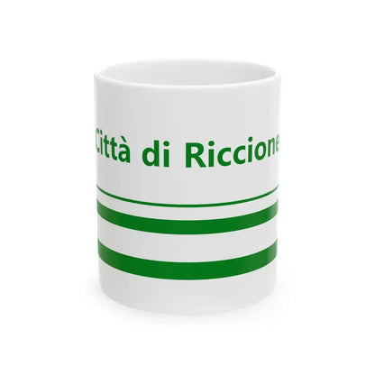 Flag of Riccione Variant (Italy) White Coffee Mug 11oz - Go Mug Yourself