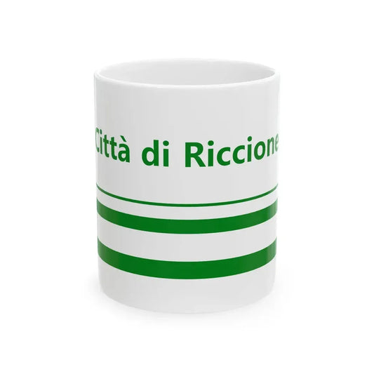 Flag of Riccione Variant (Italy) White Coffee Mug 11oz - Go Mug Yourself