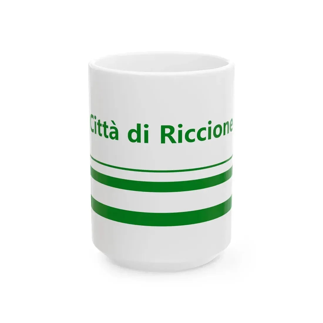 Flag of Riccione Variant (Italy) White Coffee Mug 15oz - Go Mug Yourself