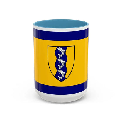 Flag of Richmond British Columbia Canada - Accent Coffee Mug 15oz Light Blue - Go Mug Yourself