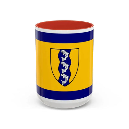 Flag of Richmond British Columbia Canada - Accent Coffee Mug 15oz Red - Go Mug Yourself