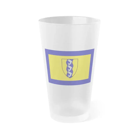 Flag of Richmond British Columbia Canada - Frosted Pint Glass 16oz 16oz Frosted - Go Mug Yourself