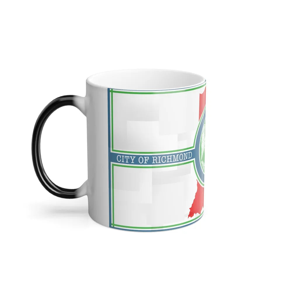 Flag of Richmond, Indiana - Color Changing Coffee Mug-Go Mug Yourself