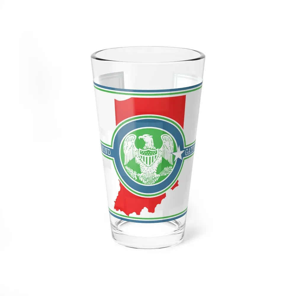 Flag of Richmond, Indiana - Pint Glass 16oz 16oz - Go Mug Yourself