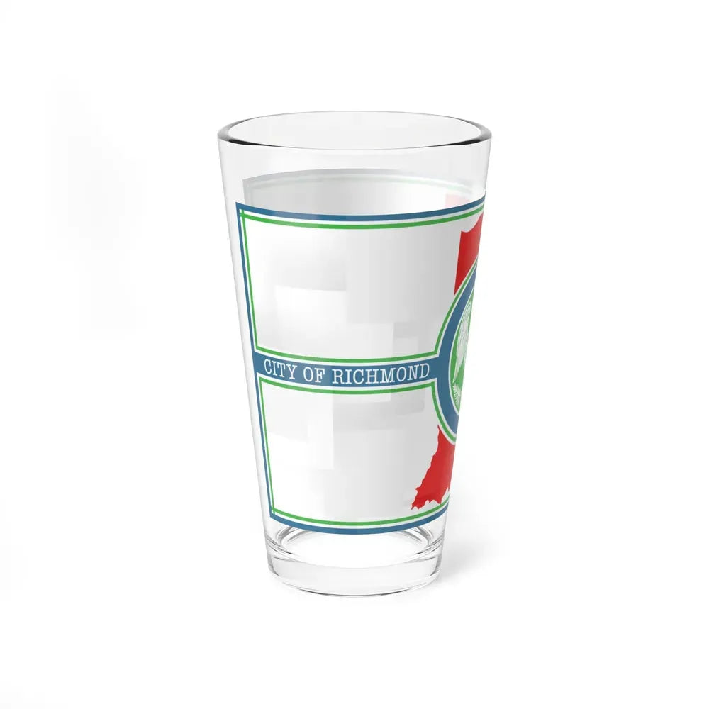 Flag of Richmond, Indiana - Pint Glass 16oz - Go Mug Yourself