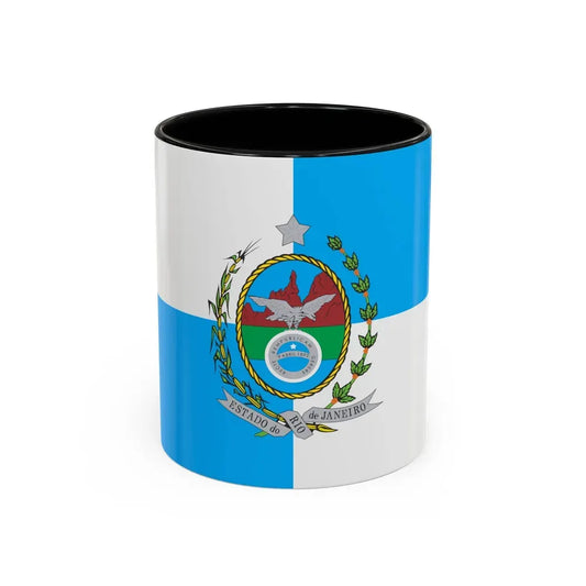Flag of Rio de Janeiro Brazil - Accent Coffee Mug 11oz Black - Go Mug Yourself
