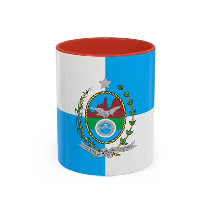 Flag of Rio de Janeiro Brazil - Accent Coffee Mug 11oz Red - Go Mug Yourself