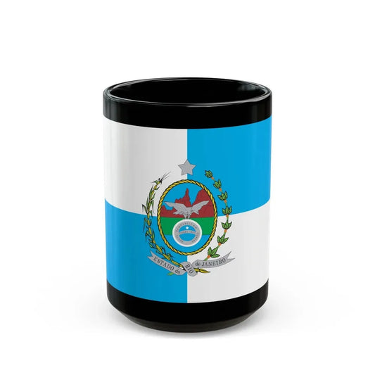Flag of Rio de Janeiro Brazil - Black Coffee Mug 15oz - Go Mug Yourself