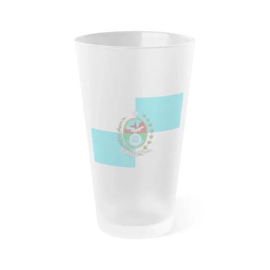 Flag of Rio de Janeiro Brazil - Frosted Pint Glass 16oz 16oz Frosted - Go Mug Yourself