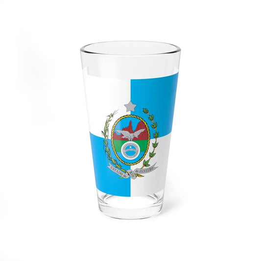 Flag of Rio de Janeiro Brazil - Pint Glass 16oz 16oz - Go Mug Yourself